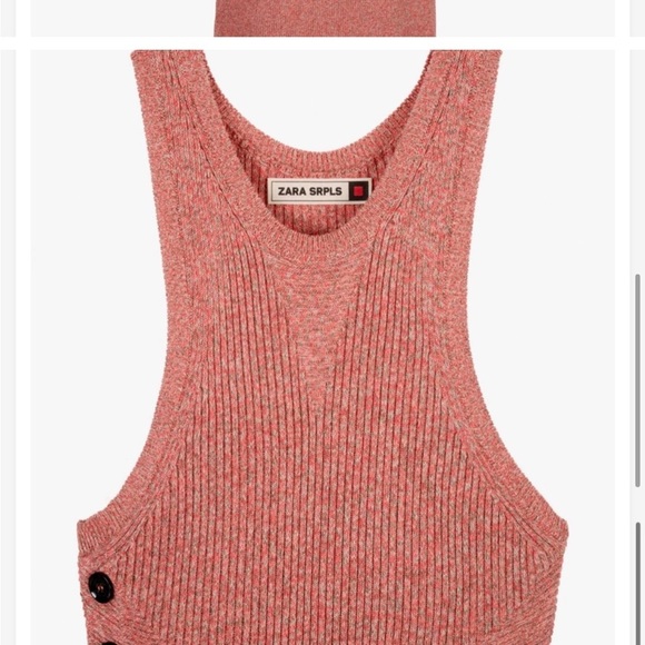 Zara SRPLS Ribbed Button Knit Dress - Picture 6 of 13